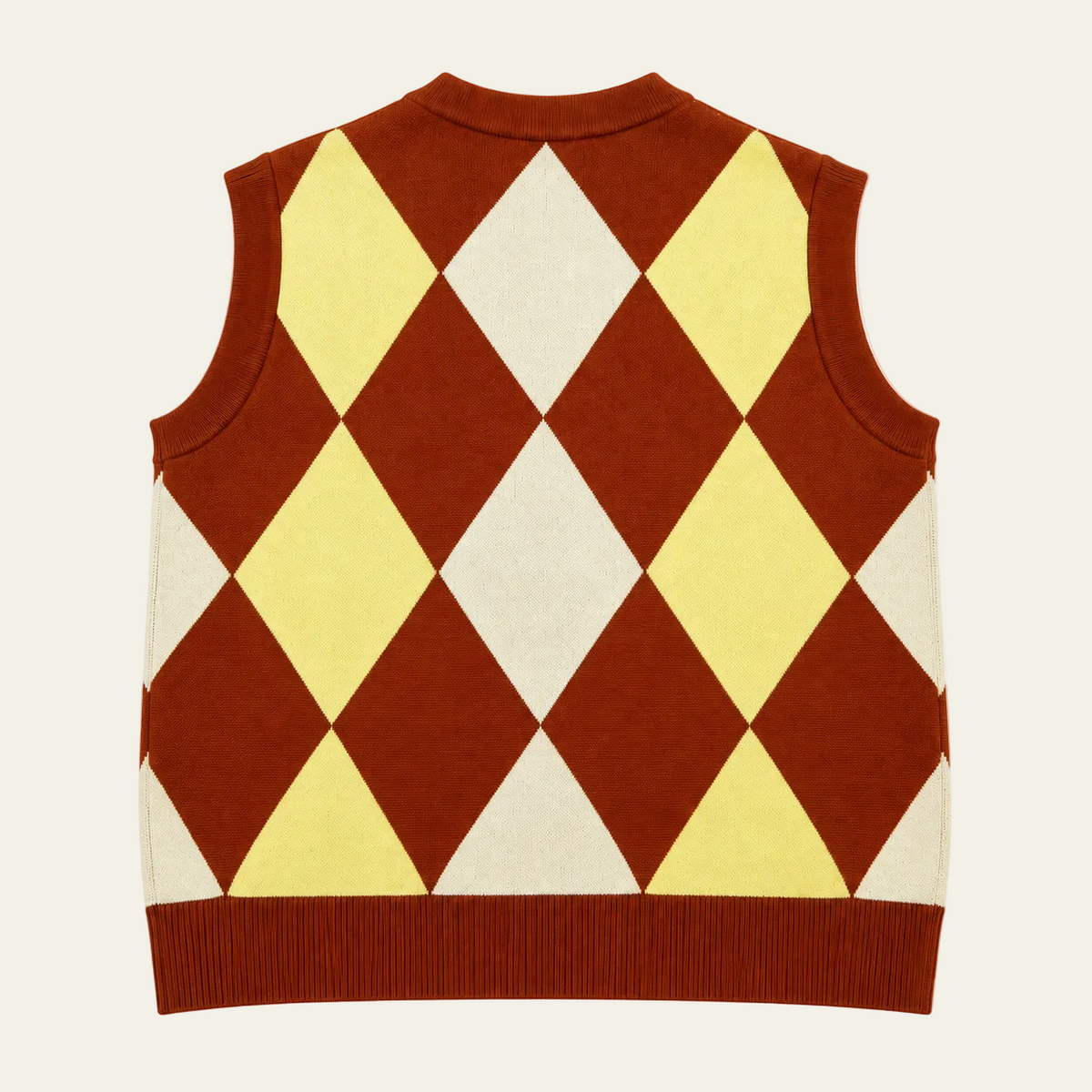 CREAM N DIAMOND SWAETER VEST