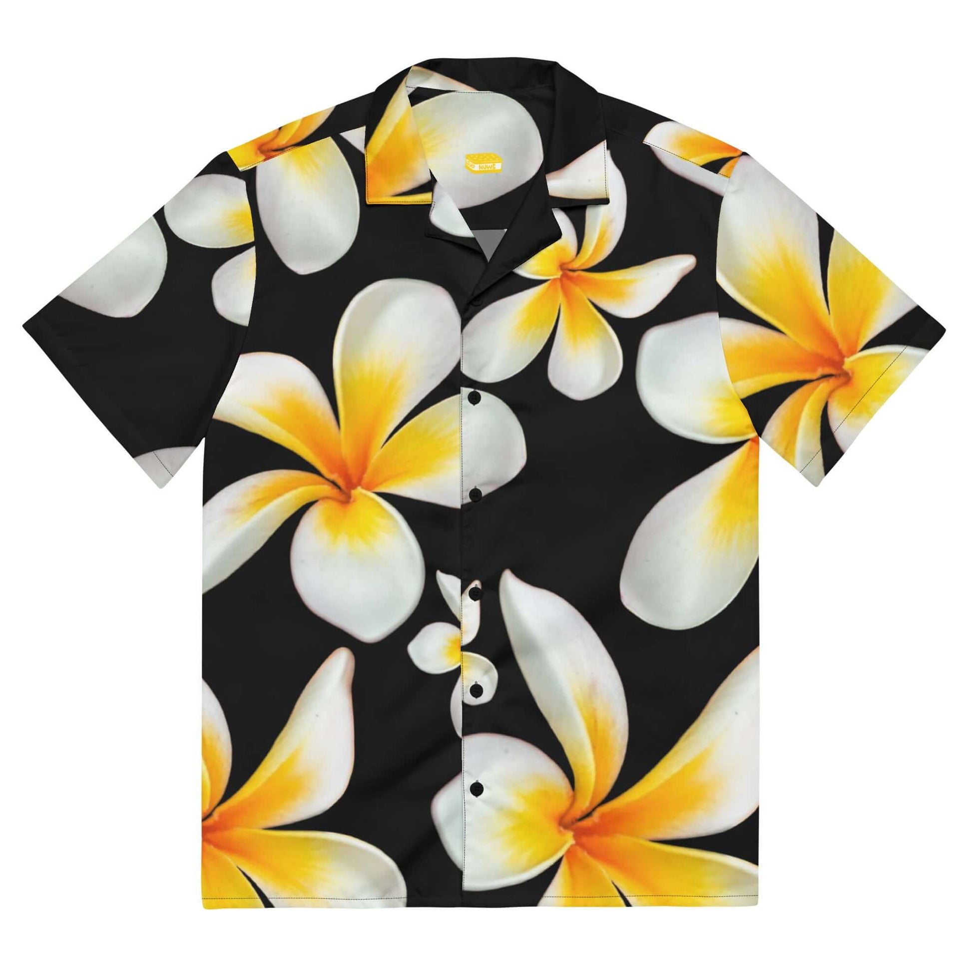 plumeria button shirt - gud nuws